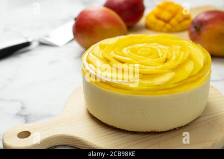 Nessuna cheesecake al mango Foto Stock