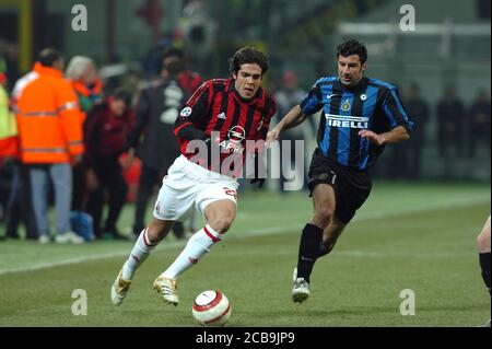 Milano Italia, 11 dicembre 2005, Stadio 'G.MEAZZA SAN SIRO', campionato di Calcio Seria A 2005/2006, FC Inter - AC Milano : Kaka in azione durante la partita Foto Stock