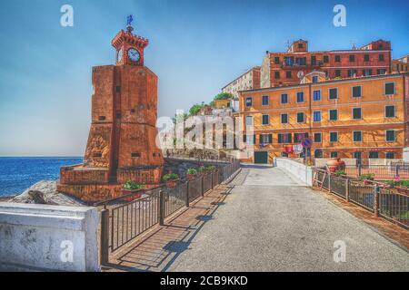 Torre Appiani a Rio Marina Foto Stock