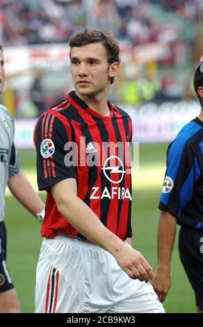 Milano Italia, 14 aprile 2006, Stadio 'SAN SIRO', Campionato Serious Football A 2005/2006, AC Milan - FC Inter: Andry Shevchenko prima della partita Foto Stock