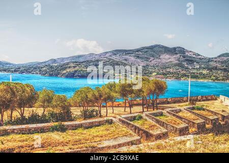 Mura di Forte Falcone Foto Stock