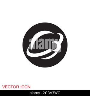 Icona spazio in stile piatto. Illustrazione vettoriale. Illustrazione Vettoriale