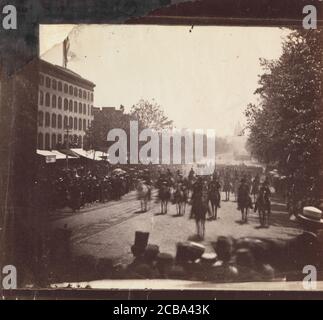 [Grand Army Review, Pennsylvania Avenue, Washington], 23 o 24 maggio 1865. Foto Stock