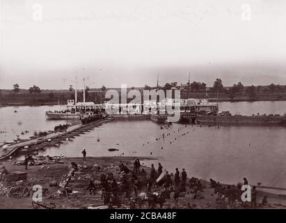 Port Royal, fiume Rappahannock, 1861-65. Precedentemente attribuito a Mathew B. Brady. Foto Stock