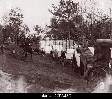 Crow's Nest, Battery and Lookout, 1864. Precedentemente attribuito a Mathew B. Brady. Foto Stock