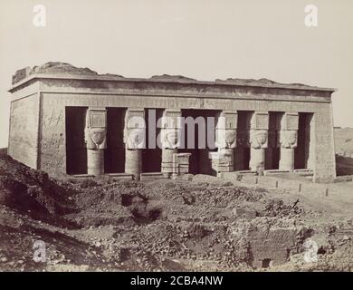 Tempio a Denderah, 1870. Foto Stock