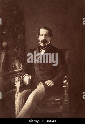 Portrait de Louis-Napol;su Bonaparte en Prince-Pr& xe9;sident, 1852. Foto Stock