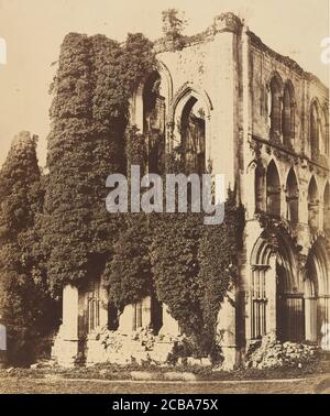 Abbazia di Rivaulx. Vista generale da sud, 1850. Foto Stock