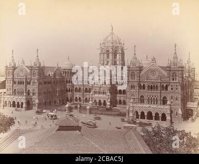 Victoria Terminus Building, Mumbai, 1860-70. Foto Stock