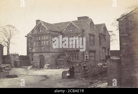 Worsthorn Old Hall, 1860. Foto Stock