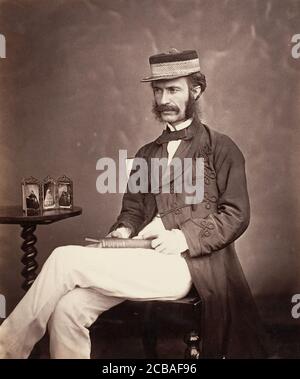 [Major Bowie B.A. Mry. SRY. A Lord Canning, Calcutta], 1860. Foto Stock