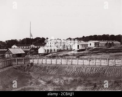 Geisboro D.C., Barracks a Fort Carroll, 1863-64. Precedentemente attribuito a Mathew B. Brady. Foto Stock