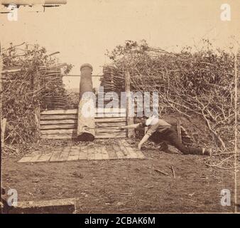 Quaker Gun, Centerville, Virginia, marzo 1862. Foto Stock