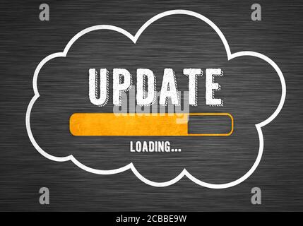 Informazioni sull'aggiornamento cloud Foto Stock