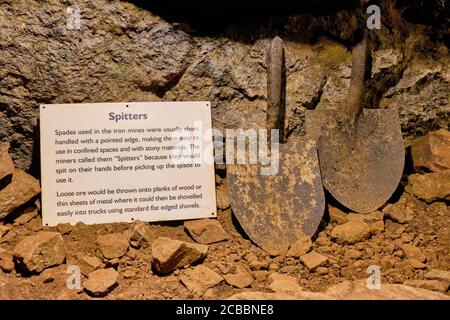 Clearwell Caves, Clearwell, Foresta di Dean, Gloucesterhire Foto Stock