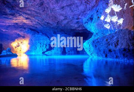 Clearwell Caves, Clearwell, Foresta di Dean, Gloucesterhire Foto Stock