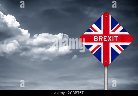 Brexit - il ritiro del Regno Unito dalla Unione Europea Foto Stock