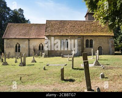 Chiesa di tutti i Santi a Houghton, vicino Stockbridge in Hampshire Foto Stock