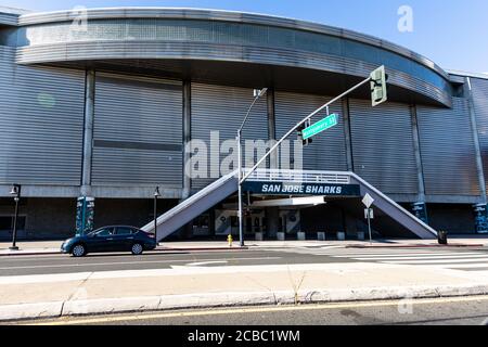 Il centro SAP 'Shark Tank' in San Jose California Silican Squadra di hockey Valley Ice Foto Stock