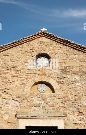 Dettagli architettonici della Chiesa di Sant'Antonio (conosciuta come Capo Skanderbeg) a Durres, Albania. Foto Stock