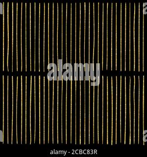 Modello vettoriale con linee. Colori nero e oro. Illustrazione Vettoriale