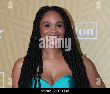 LOS ANGELES - FEBBRAIO 23: Tanisha Long all'American Black Film Festival Honors Awards al Beverly Hilton Hotel il 23 Febbraio 2020 a Beverly Hills, CA Foto Stock