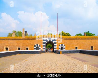 Porta d'ingresso alla piccola Fortezza di Terezin, Repubblica Ceca Foto Stock