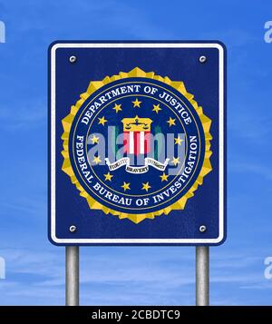 FBI Federal Bureau of Investigation logo Foto Stock