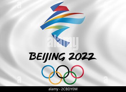 Ai Giochi Olimpici di Pechino del logo 2022 Cina Foto Stock