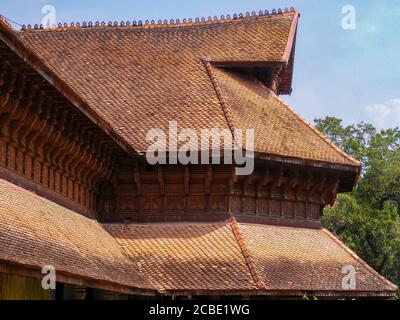 Kuthiramalika, un magnifico palazzo e museo, costruito dal sovrano Swathi Thirunal Rama Varma nel 1840, vicino al tempio Sree Padmanabhaswamy. Foto Stock