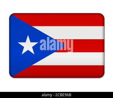 Icona della bandiera di Porto Rico Foto Stock