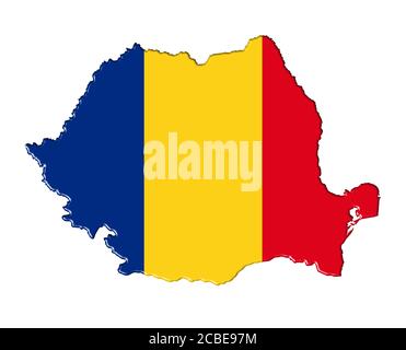 Bandiera della Romania piano della bandiera Foto Stock