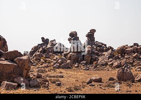 Il parco giochi Giants formazione vicino Keetmanshoop in Namibia 4039 Foto Stock
