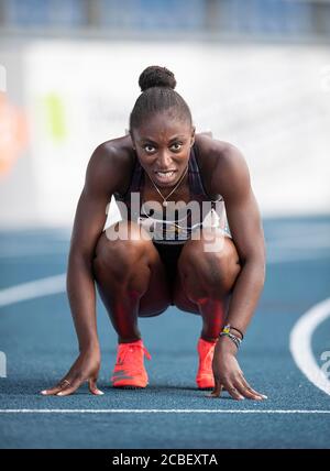 Lisa Marie KWAYIE (Neukoellner SF) finale femminile di 200m, il 9 agosto 2020 Campionato tedesco di atletica leggera 2020, dal 08.08. - 09.08.2020 a Braunschweig/Germania. Â | utilizzo in tutto il mondo Foto Stock