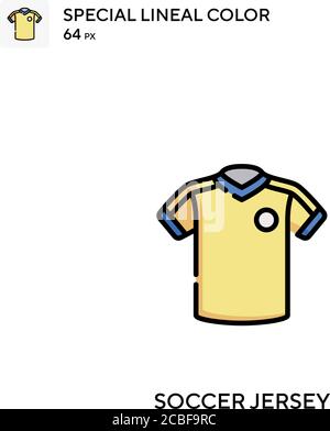 Maglia da calcio semplice icona vettoriale. Icone della maglia da calcio per il tuo progetto aziendale Illustrazione Vettoriale