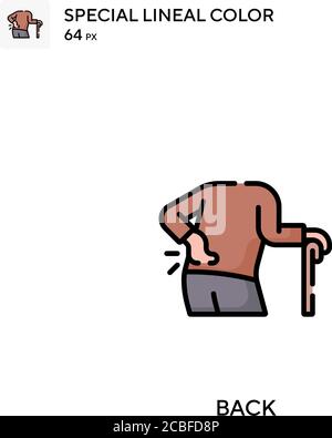 Indietro icona vettore semplice. Icone posteriori per il progetto aziendale Illustrazione Vettoriale