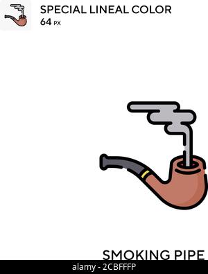 Icona vettore semplice fumatore pipe. Icone di tubo di fumo per il vostro progetto di affari Illustrazione Vettoriale