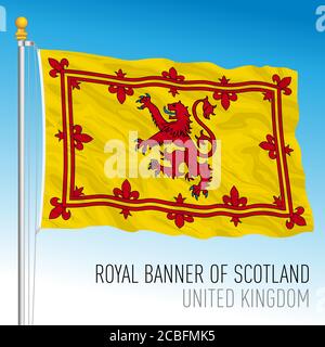 Banner reale di Scozia, Regno Unito, illustrazione vettoriale Illustrazione Vettoriale