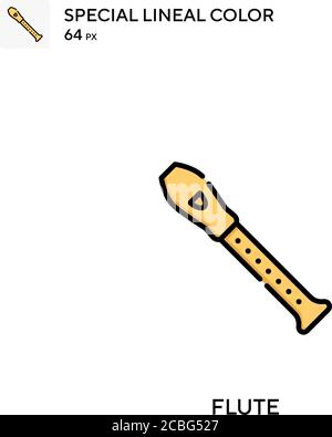 Icona flute Simple Vector. Icone flute per il tuo progetto aziendale Illustrazione Vettoriale