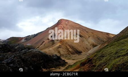 Brennisteinsalda (onda di zolfo) a Landmannalaugar, Islanda Foto Stock