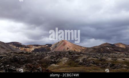 Brennisteinsalda (onda di zolfo) a Landmannalaugar, Islanda Foto Stock