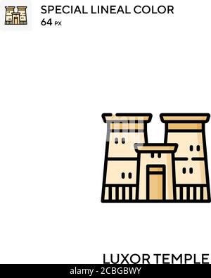 Tempio di Luxor semplice vettore icona. Luxor tempio icone per il tuo progetto di business Illustrazione Vettoriale