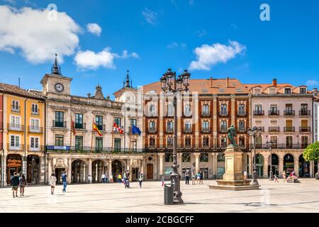 Plaza Mayor, Burgos, Castiglia e Leon, Spagna Foto Stock