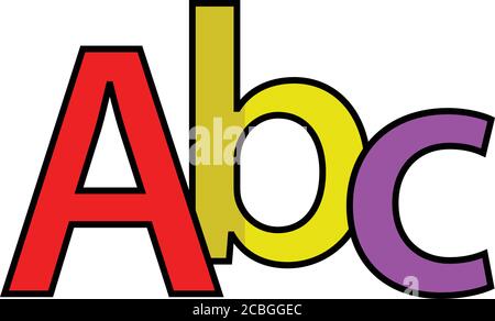 Icona a colori ABC isolata Illustrazione Vettoriale