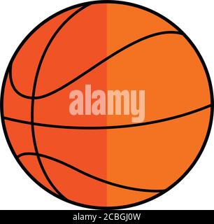 Isolato di basket icona a sfera Illustrazione Vettoriale