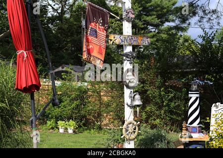display giardino cortile Foto Stock