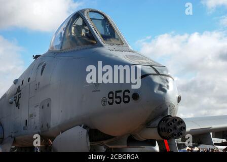 Un aereo da attacco Thunderbolt "Warthog" Fairchild-Republic A-10C Foto Stock