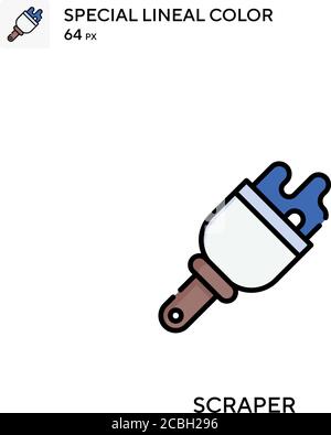 Icona vettore colore lineare speciale raschiatore. Icone di scraper per il vostro progetto di affari Illustrazione Vettoriale