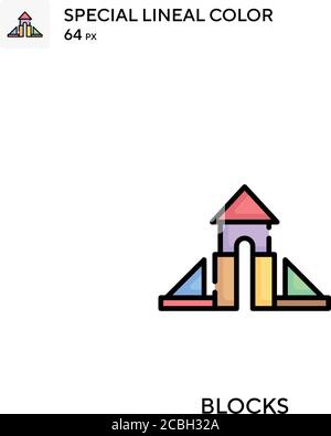 Blocca l'icona vettore di colore lineare speciale. Blocca le icone per il tuo progetto aziendale Illustrazione Vettoriale