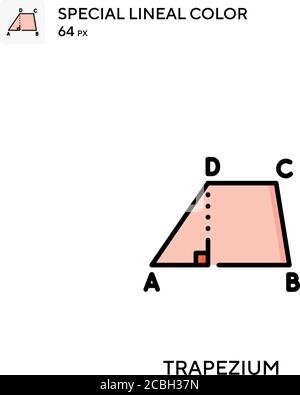 Icona vettoriale a colori lineari speciale trapezio. Le icone trapezio per il vostro progetto di affari Illustrazione Vettoriale